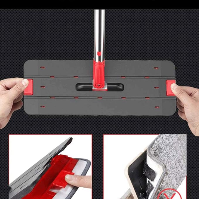 Microfiber Mop Floor Cleaning System - Washable Pads  Laminate Tile Dry Wet Reusable Dust Mops Walls Vinyl Kitchen