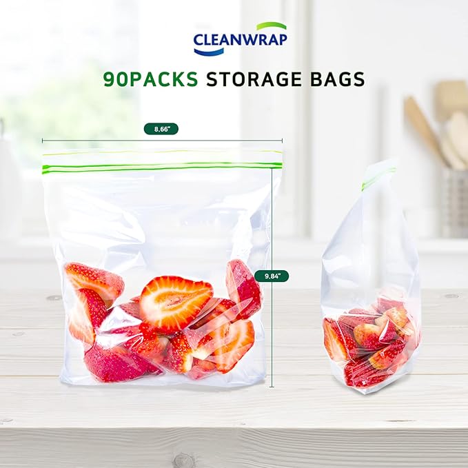 CLEANWRAP Disposable Gloves - LDPE BPA FREE (1000 Piece) + Zipper Bag (Medium 90 Bags) | Food Service Gloves Clean Gloves Disposable Disposable Plastic Gloves Korean Clean Vinyl Glove Plastic Gl
