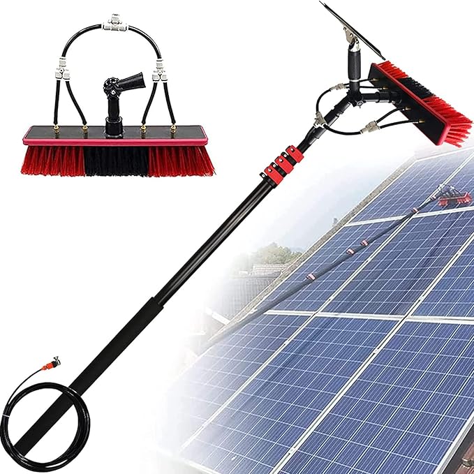 3.6-11m Window Cleaning Pole/Water Fed Telescopic Brush/Extendable Cleaner Conservatory Roof for Cleaning Photovoltaic and Solar Panels and Other Cleaning Activities24FT/7.2M