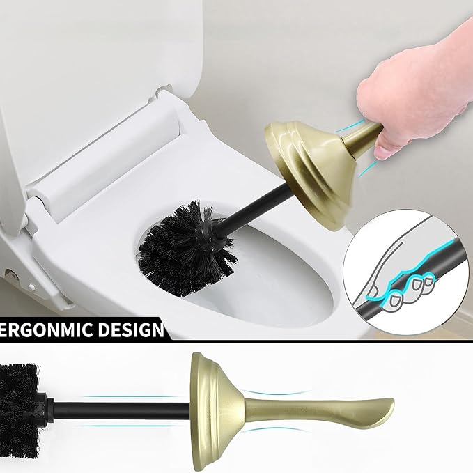 Vince Camuto Toilet Bowl Brush with Holder Durable Bathroom Cleaning Tool Modern Design for Easy Toilet Maintenance Bathroom Cleaner Brush for Efficient Cleaning and Hygiene