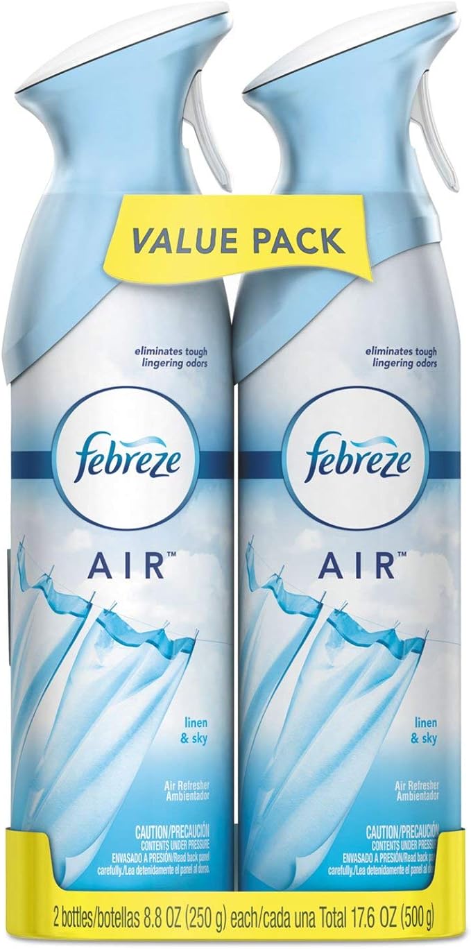 Febreze 97799 Air Linen &amp Sky 8.8 Oz Aerosol 2/Pack 6 Pack/Carton