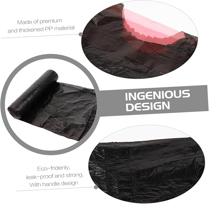 10 Packs Disposable Trash Bags Heavy Duty Drawstring Garbage Bags for Kitchen Bathroom Large Capacity Leak Resistant Waste Organizer