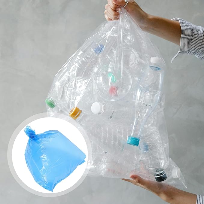 50pcs Large Blue Tear-resistant Plastic Garbage Bags 80x100cm Thickened Kitchen and Bathroom Trash Bags for Commercial Hotel and School Use