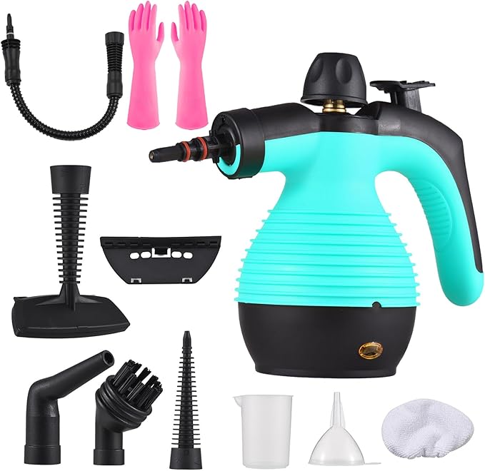Handheld Steam Cleaner Portable High Pressurized Steam Cleaning Machine with 10PCS Accessory Multi-Purpose Steamer for Upholstery
