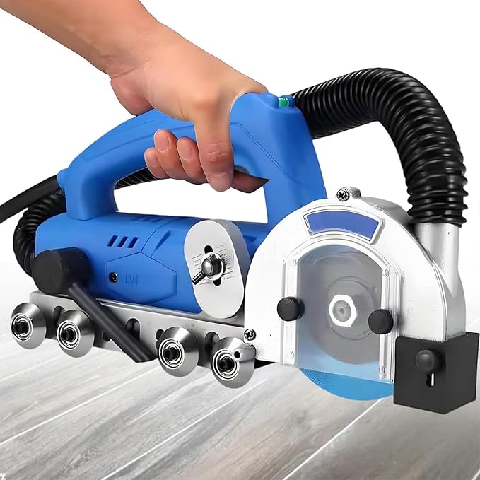 Heavy Duty Grout Cleaner Machine 1200W - Electric Grout Removal Tool With Vacuum 9000r/min Includes Saw Blades For Efficient Tile Joint Cleaning On Floors &amp Walls(110V1.2mm)