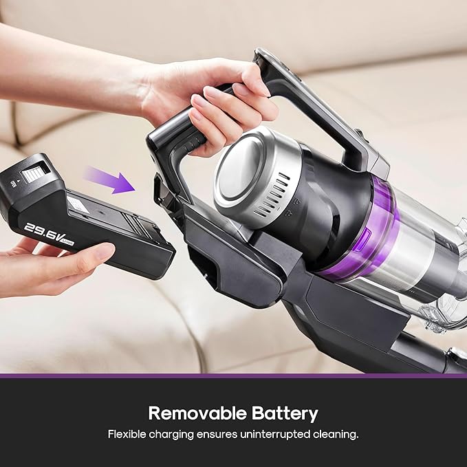 Eureka Cordless Vacuum Cleaner Lightweight Stick Vacuum Rechargeable for Hardwood Pet Hair Blue w/Clean Station Stylus Elite NEC490SE