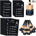 60 Sets Car Diffuser Bottles Empty Bulk Hanging Car Air Freshener Diffuser Bottles Bulk Glass Perfume Holder with Instruction Cards for Essential Oil Fragrance Pendant(SquareBlack)