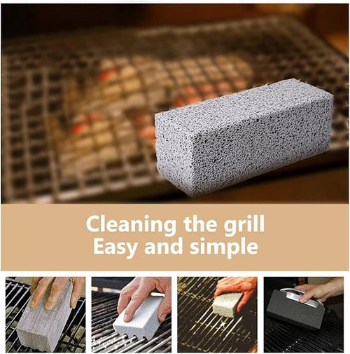 12Pcs BBQ Grill Clean Brick Block Barbecue Cleaning Stone BBQ Racks Stains Grease Cleaner Gadgets Kitchen BBQ Tools