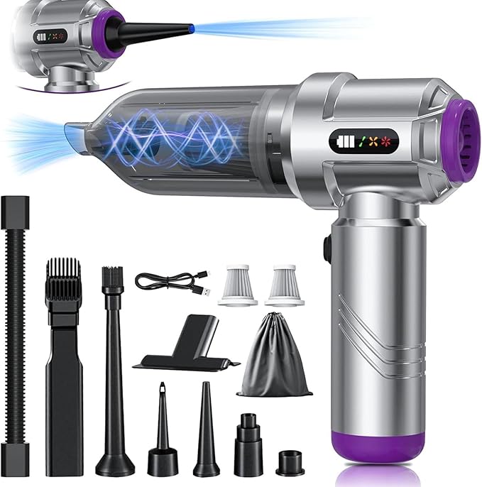 High Suction 18000Pa Vehicle Vacuums Cleaner with Fast Charging USB C Emptying for Home Auto Interior