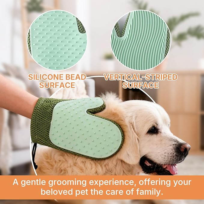 Carpet Rake for Pet Hair Removal 4 in 1 Reusable Pet Hair Removal Tool Kit 50'' Adjustable Long Handle Dog &amp Cat Hair Remover Broom with Handle &amp 2 Pets Hair Removal Gloves for Carpets Rugs