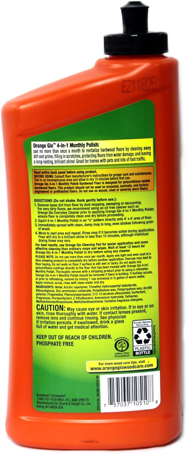 ORANGE GLO Hardwood Floor 4-in-1 Monthly Polish 24 fl. oz. (3 Pack)