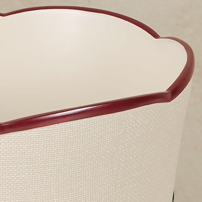 Touch of Class Poinsettia Charm Wastebasket Champagne