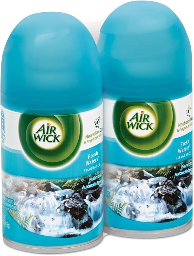 Freshmatic Ultra Spray Refill Fresh Waters Aerosol 5.89 Oz 2/Pack 3 Packs/Carton