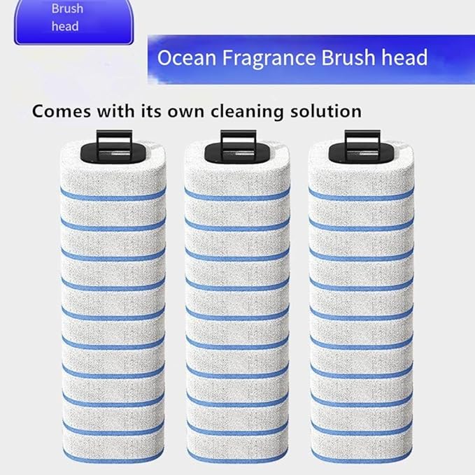 Toilet Brush System with 40 Count Refills Toilet Holder Bowl Wand Brush Cleaning Kit &amp Replacement Cleaner Refill Pads (40pcs Blue Ocean Refills)