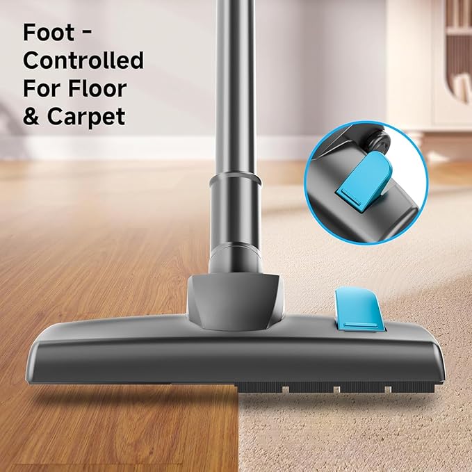 Corded Stick Vacuum Cleaner 25Kpa Powerful Stick Vacuum 2 in 1 Vacuum Cleaners1.2 L Dust Cup Corded Handheld Vacuum Pet for Hair Short-Pile Carpet Hardfloor (Sky Blue)
