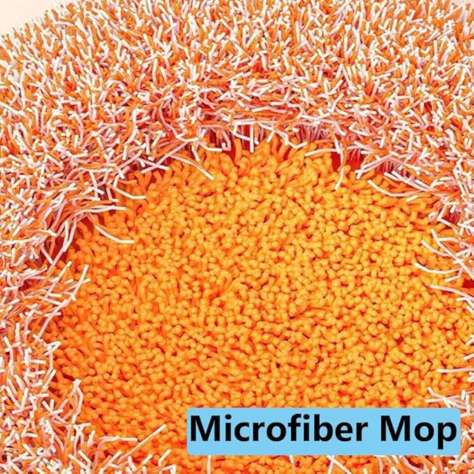 180° Rotatable Adjustable Cleaning Mop with 3 Mop Head 78 Inches Long Handle Wet &amp Dry Mopping Suitable for Floor Door Window Ceiling and Bathroom