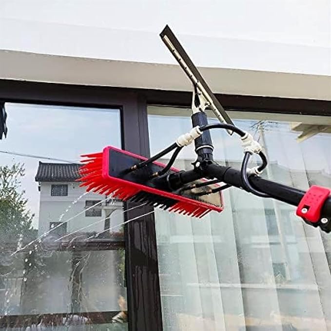 Water Fed Pole Kit3.6M 5.4M 6M 7.2M 9M 11M Professional Solar Panel Window Cleaner Telescopic Window Glass Cleaning Brush Pole Kit Truck Caravan Spray Washer Washing Equipment ( Size : 7.2M/24FT )