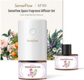 SF101 Pro Plug In Air Freshener Waterless Essential Oil Diffuser Non-Toxic Aroma Diffuser Adjustable 120-Day Natural Scent Mist Covers 1000 Sq Ft- Free 30ml Orchid Breeze Air Fresh