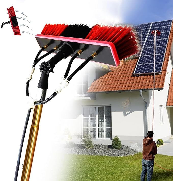 Window Cleaning Extension Pole with 8m Photovoltaic Panel Brush Long Handle Tool for Solar Panel Cleaning and High Reach Activities.