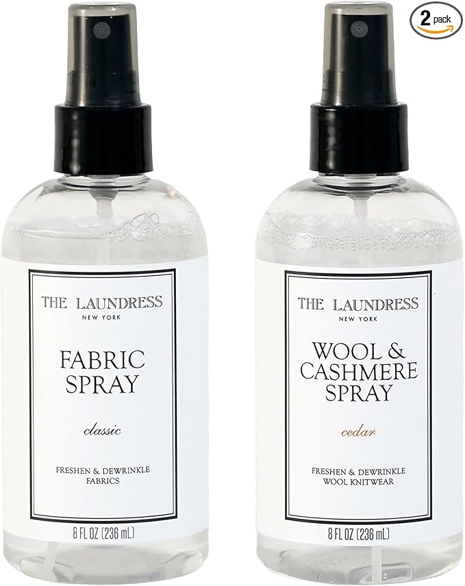 The Laundress Classic Fabric Spray Clean Laundry Scent 8 oz + The Laundress Wool and Cashmere Fabric Spray Cedar Scent 8 oz