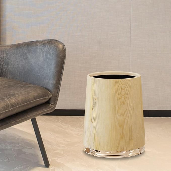 Yajuyi Trash Can Dustbin Kitchen Dust Bin Wastebasket for Bathroom Laundry Room Kitchen 21cmx21cmx30cm