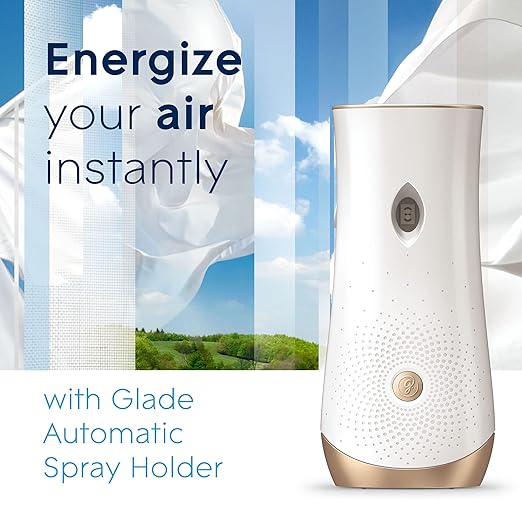 Glade Automatic Spray Refills for Home and Bathroom Air Fresheners (Coastal Sunshine Citrus + Clean Linen)