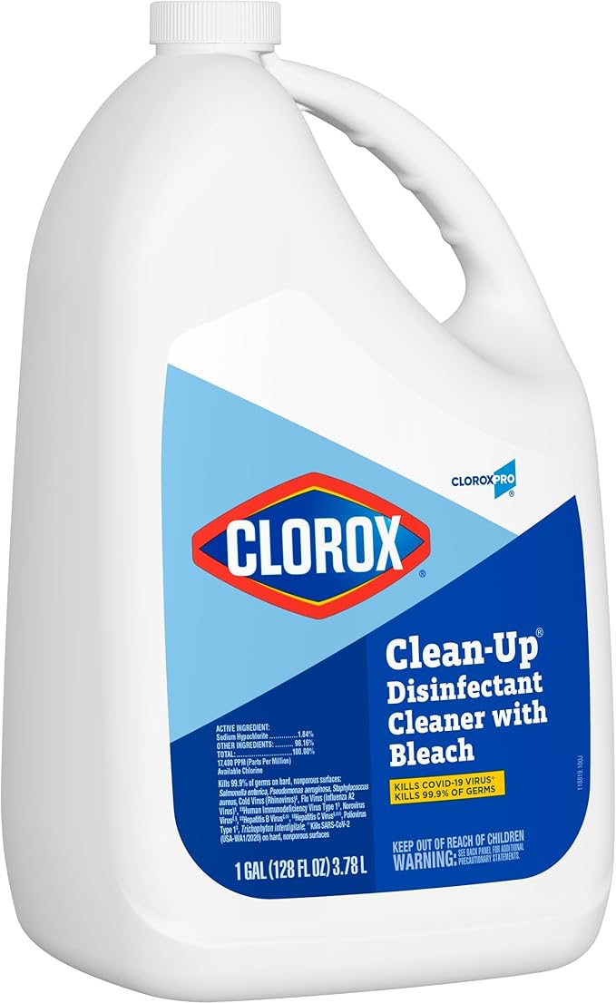 CloroxPro Clean-Up Disinfectant Cleaner Refill 128 Ounces Pack of 4 (Package May Vary)
