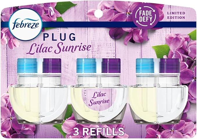Febreeze Holiday Mix Luxe Variety Pack Limited Edition Plug in Fall &amp Winter Scented (3) of 0.87 fl oz Refills (Lilac Sunrise)