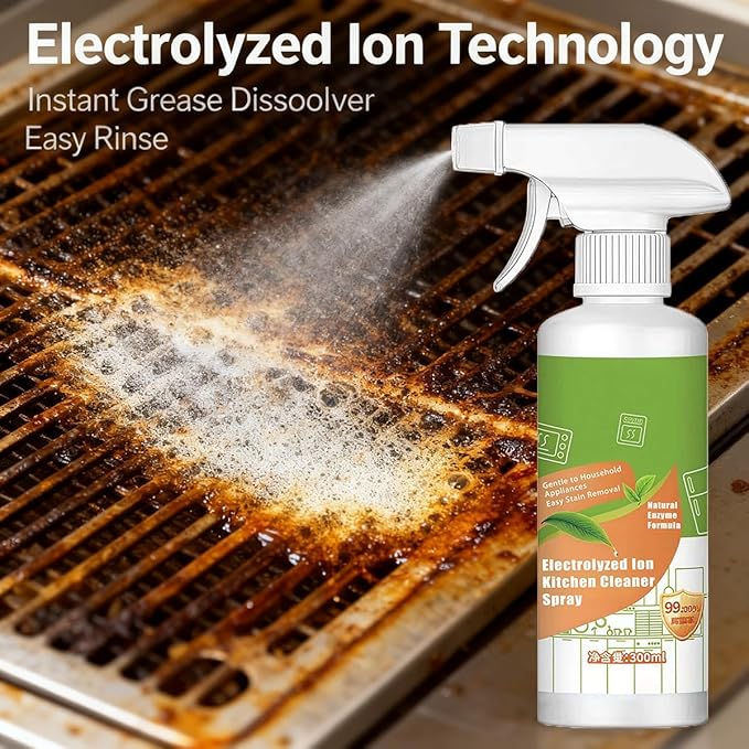 XIRUJNFD Natural Enzyme Formula to Household Appliances Electrolyzed Ion Kitchen Cleaner Spray Multi-Purpose Cleaner for Hold Oven Stove Range Hood Easy Cleaning Household Items (3)