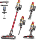 Cordless Vacuum Cleaner 580W 48Kpa 65Mins Vacuum Cleaner for Home Stand-Free Stick Vacuum OLED Display Auto Scrap Dust Tech Lightweight Anti-Tangle Vacuum Cordless for Woodfloor Carpet Pet Hair