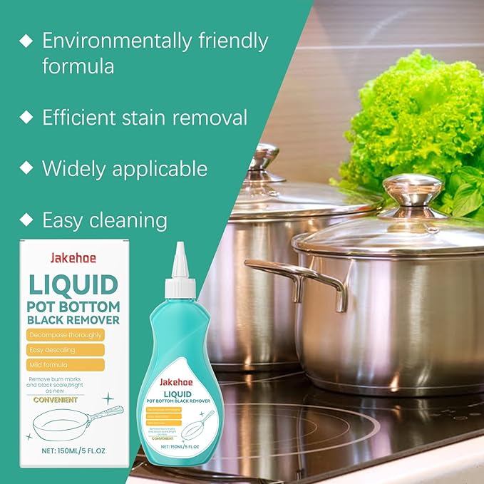 Pot Bottom Cleaner Kitchen Utensil Grease &amp Oil Stain Remover Polishing &amp Rust Prevention Multi-Effect Cleaning Liquid(3PCS)