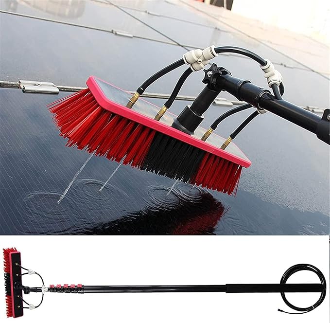 Window Cleaning PoleWindow Cleaning Brush Equipment Cleaning Photovoltaic and Solar Panels Extendable Cleaner Conservatory Roof Cleaning Pole Water Fed Telescopic Brush 24 FT/7.2 M
