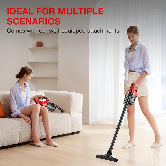 Cordless Vacuum Cleaner for Milwaukee 18V Battery Handheld Vacuum Cleaner for Home Car Hardwood Floor Carpet Portable Shop Vacuum with Washable HEPA Filter(No Battery)