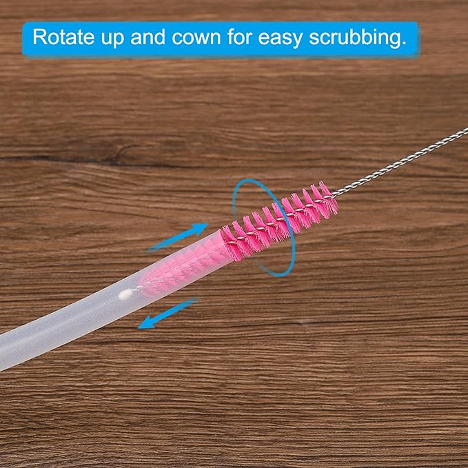 10Pcs 8 x3/8 Drinking Straw Cleaning Brush Nylon Cleaning Bottle Brush n