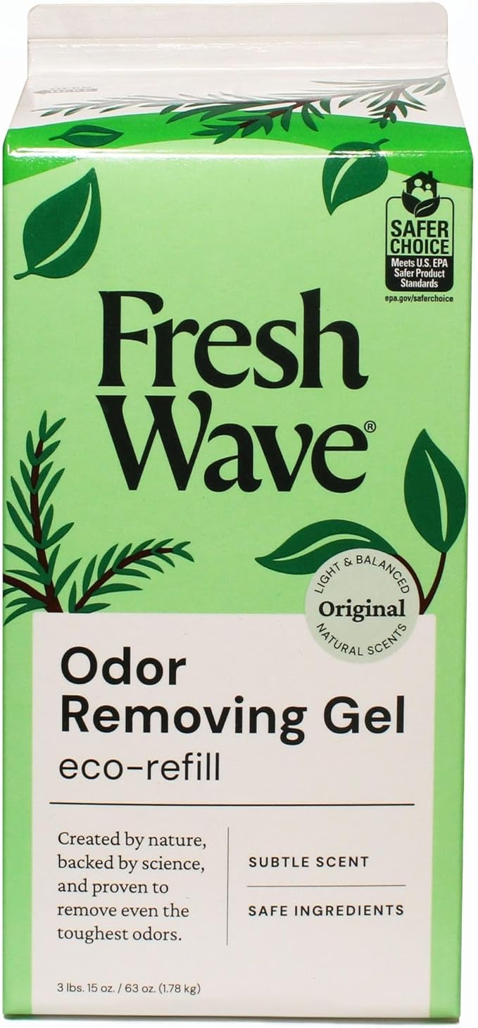 Fresh Wave Original Scent Odor Removing Gel Refill 63 oz. | Safer Odor Absorbers for Home Cooking Trash &amp Pets Areas | Natural Plant-Based Odor Eliminator