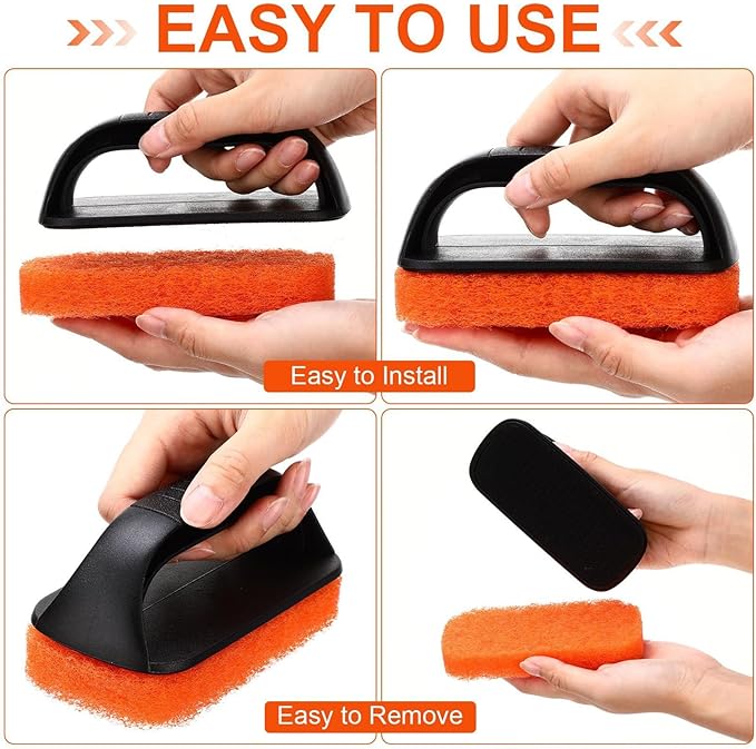 Griddle Cleaning Kit - Multifunctional Grill Cleaning Kit Griddle Scraper Stain Remover Tool | Flat Top Grill Cleaner Scraper for Restaurant Camping BBQ Dorm Picnic Hotel Apartment Party