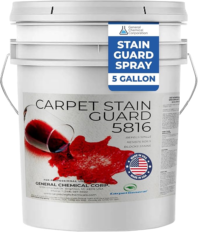 General Chemical Stain Shield Spray - Safe Fabric Protector Spritz and Stain Guard 5816 for Upholstery Carpets Rugs Drapes &amp More - Impermeable Protectant Spray for Outdoor &amp Indoor Use - 5