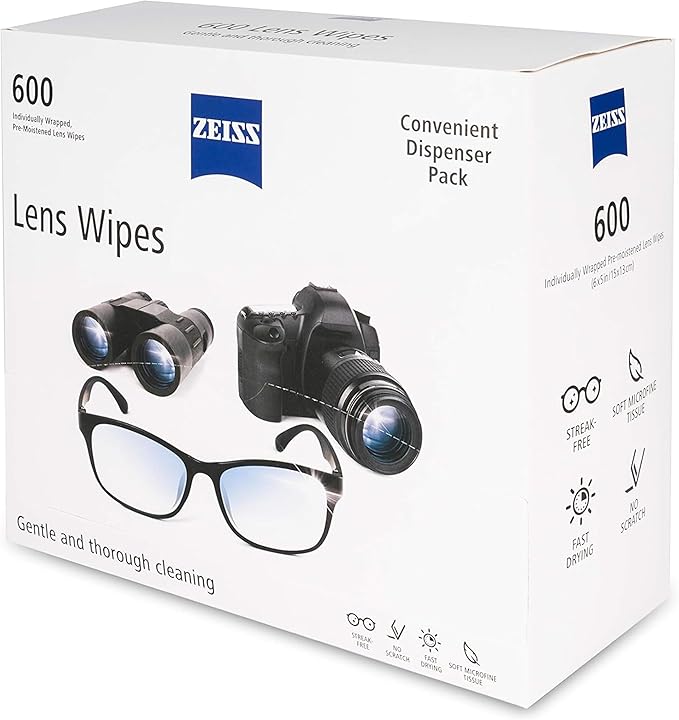 ZEISS Pre-Moistened Lens Cleaning Wipes 600 Count