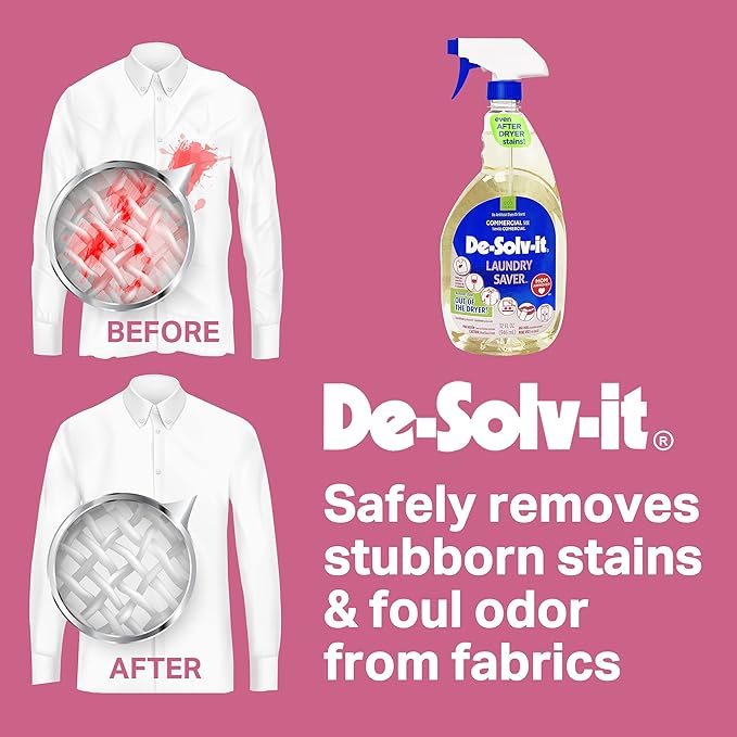 Orange-Sol De-Solv-It Laundry Saver Odor &amp Stain Remover for Laundry Safe on Hair &amp Skin 32-Ounce