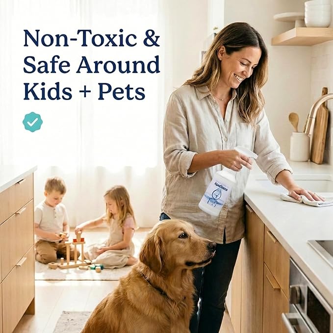 AquaCleanse Hypochlorous Acid 500PPM All-Purpose Cleaner Spray (1 Gallon) – 3X Stronger Than Standard HOCL – Pet &amp Family Safe Non-Toxic Surface Cleaner &amp Odor Remover - No Harsh Chemicals –