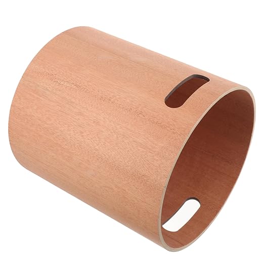 PRETYZOOM Wooden Table Trash Can Capacity Desk Garbage Bin Wastebasket for Home Office Makeup Table Vanity Counter