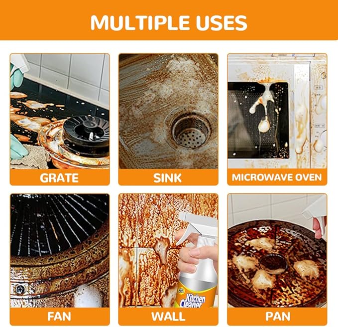 2025 New Kitchen Foam Cleaner Kitchen Cleaner Foam Spray Stubborn Stains Cleaner Kitchens Bubble Cleaners Spray All-Purpose Kitchens Pots And Pan Cleaners (1)