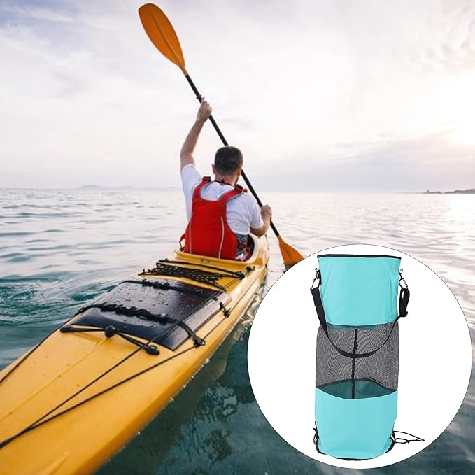 Boat Trash Bags Waterproof Reusable Oxford Cloth 33.1 Inch Height 10.2 Inch Diameter - Portable Mesh Design Lightweight and Durable Ideal for Outdoor and Marine Use