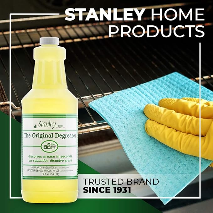 STANLEY HOME PRODUCTS Original Degreaser - Removes Stubborn Grease &amp Grime - Powerful Multipurpose Cleaning Solution for Home &amp Commercial Use (4 Pack)
