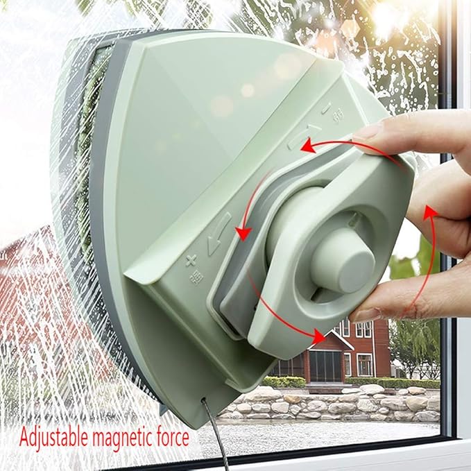 Magnetic Window Cleaner Double-Side Magnetic Glass Cleaner for Glass Windows &amp Doors Car Window Cleaner Adjustable Magnetic 15-35MmB with Retractable RodB with Retractable Rod