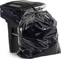 Aluf Plastics Gallon Size 55-60 Typically 38 x 58 1.6 MIL Black Heavy Duty Garbage Bags - Pack of 100 - For Contractor Outdoor Construction &amp Storage