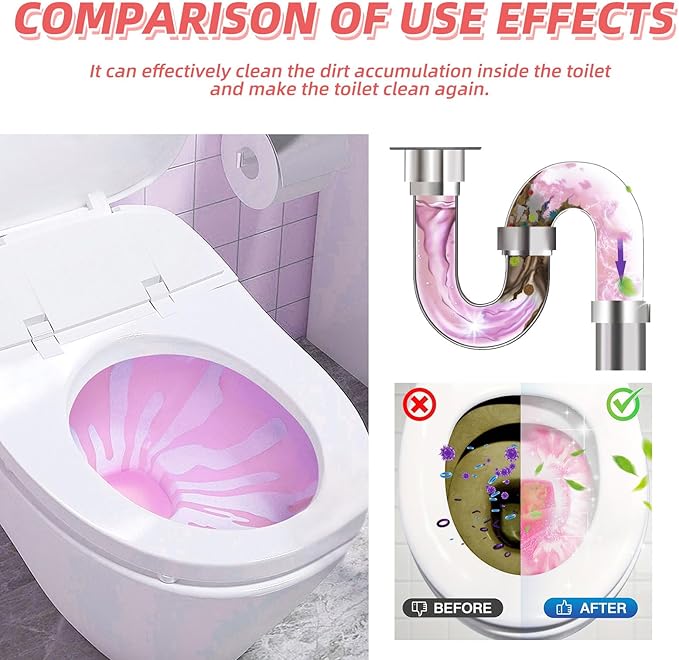 Toilet Bowl Cleaning Tablets 24 Pieces Quick Dissolving Long-Lasting Deodorizer (2)