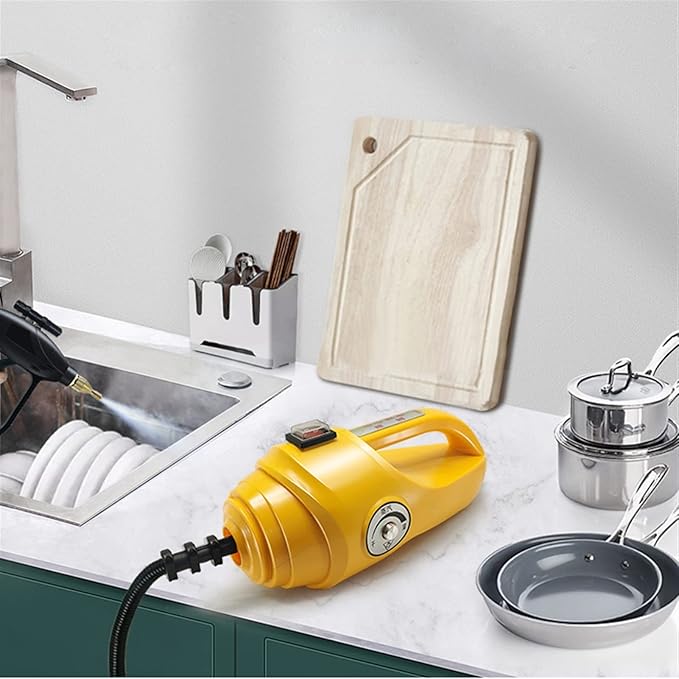 Steam Cleaning Handheld Steam Cleaner High Pressure Household Cleaning Machine Air Conditioner Kitchen Range Hood Cleaning Equipment (Color : Yellow) (Yellow)