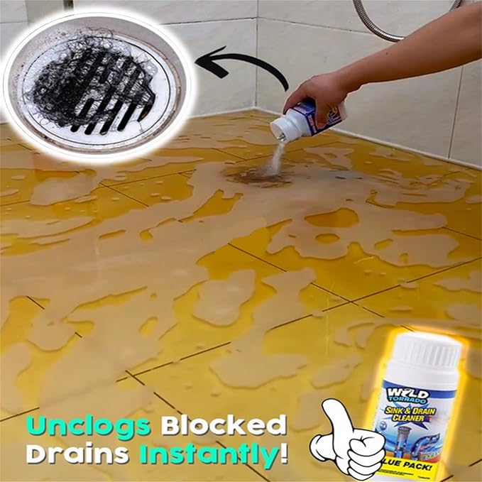 Wild Tornado Pipe Dredge Deodorant Ultimate Sink &amp Drainage Cleaner Portable Powder Cleaning Tool Super Clog Remover Chemical Powder Agent for Kitchen Toilet Pipe Dredging