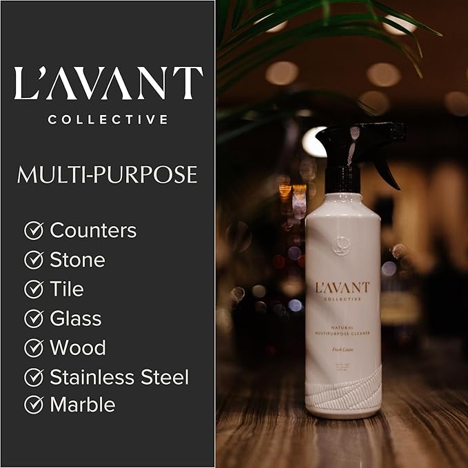 L'AVANT Collective Multipurpose Surface Cleaner | Provides a Powerful Clean to Remove Grease &amp Grime | Fresh Linen Scent (16 Fl oz)